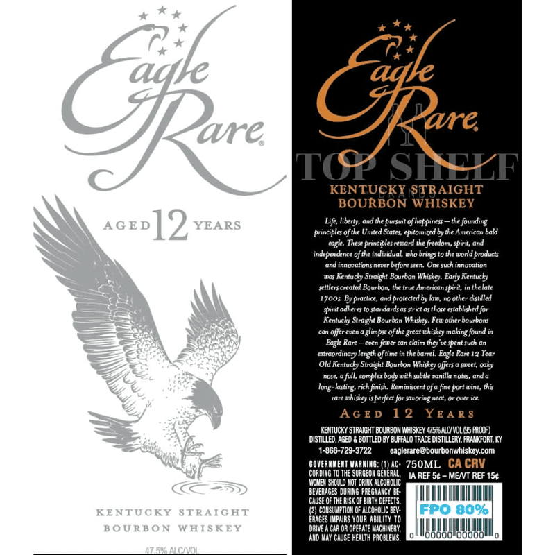 Eagle Rare 12 Year Old Kentucky Straight Bourbon Whiskey