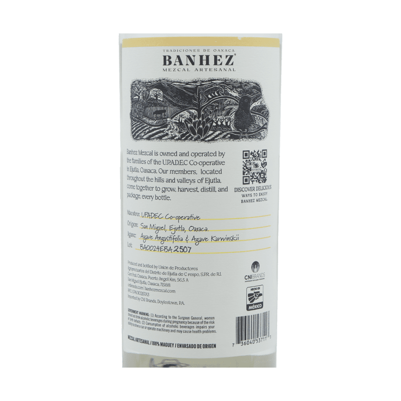 Banhez Mezcal Joven Espadin