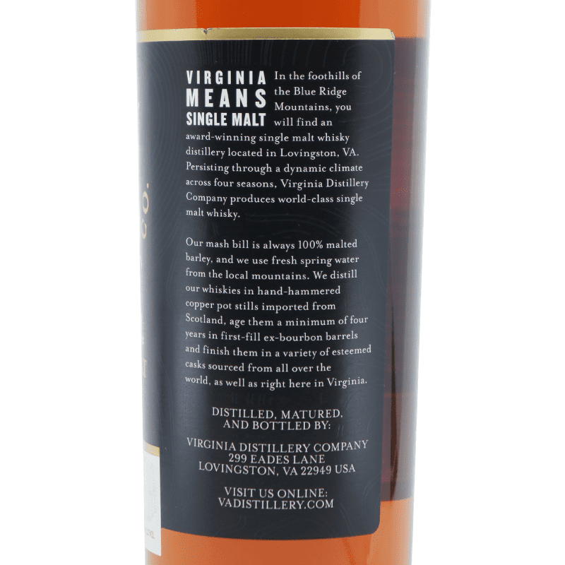 Virginia Distillery Co. Port Cask Reserve American Single Malt Whisky